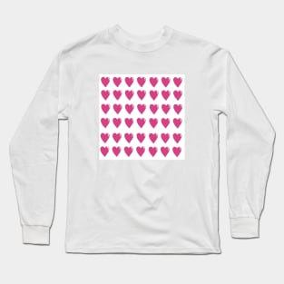 Heart hearts pink love Long Sleeve T-Shirt